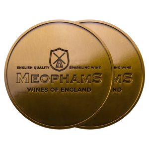 Brass Coasters for Drinks (6-Pack) - Bronze Gold Coasters - Classy